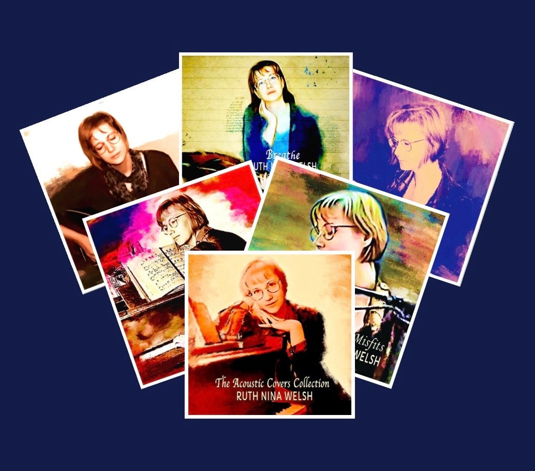 All six album covers by Ruth Nina Welsh.