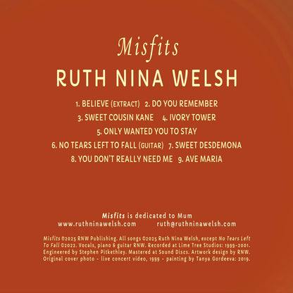 Misfits (Album) CD - Ruth Nina Welsh