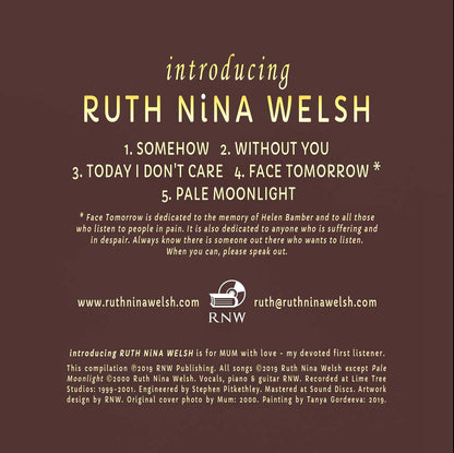 SIX CD BUNDLE - RUTH NINA WELSH: Introducing RNW (EP),  Breathe (Album), Somehow (Album), Heartland (Album), Misfits (Album) & Covers Collection (Album)