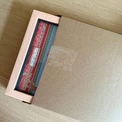Square 3D Box Frame 8”x8” Decoupage Pink & Red Flower Picture - Joy, Happiness & All The Best